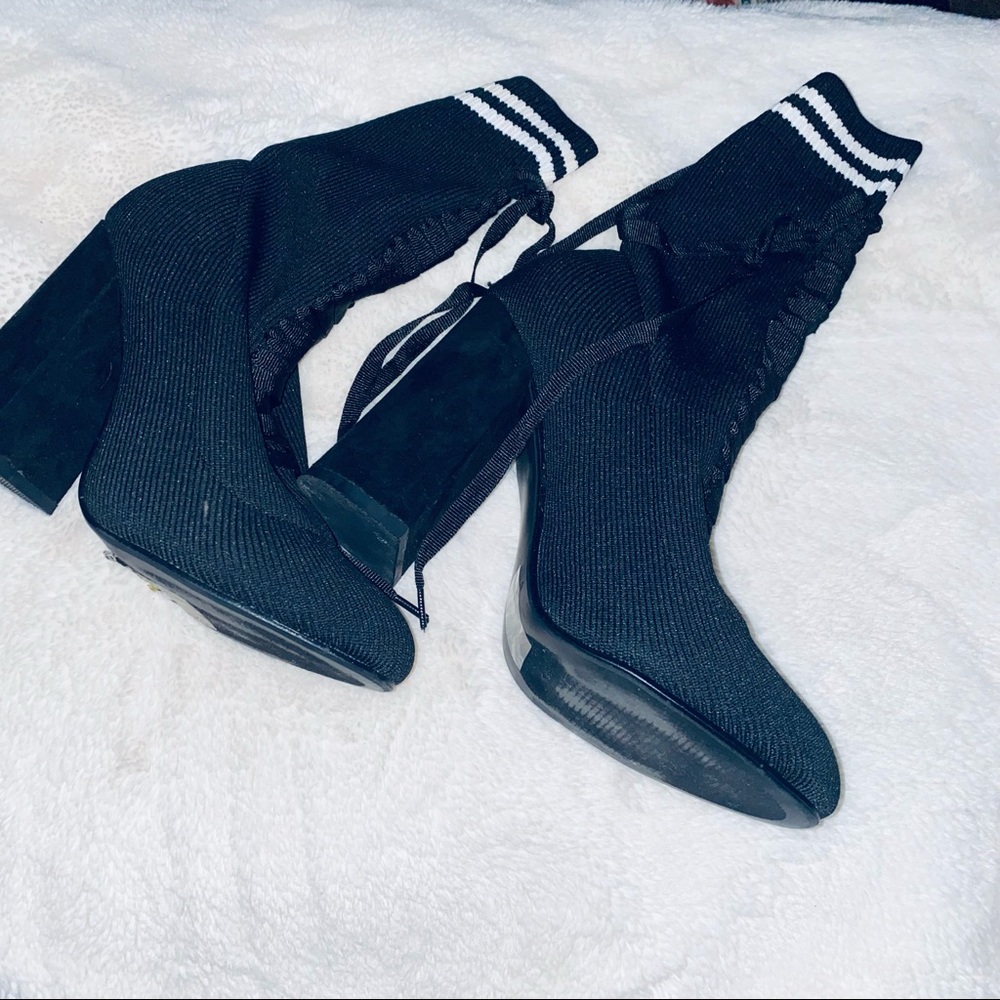 Stock style block heel booties